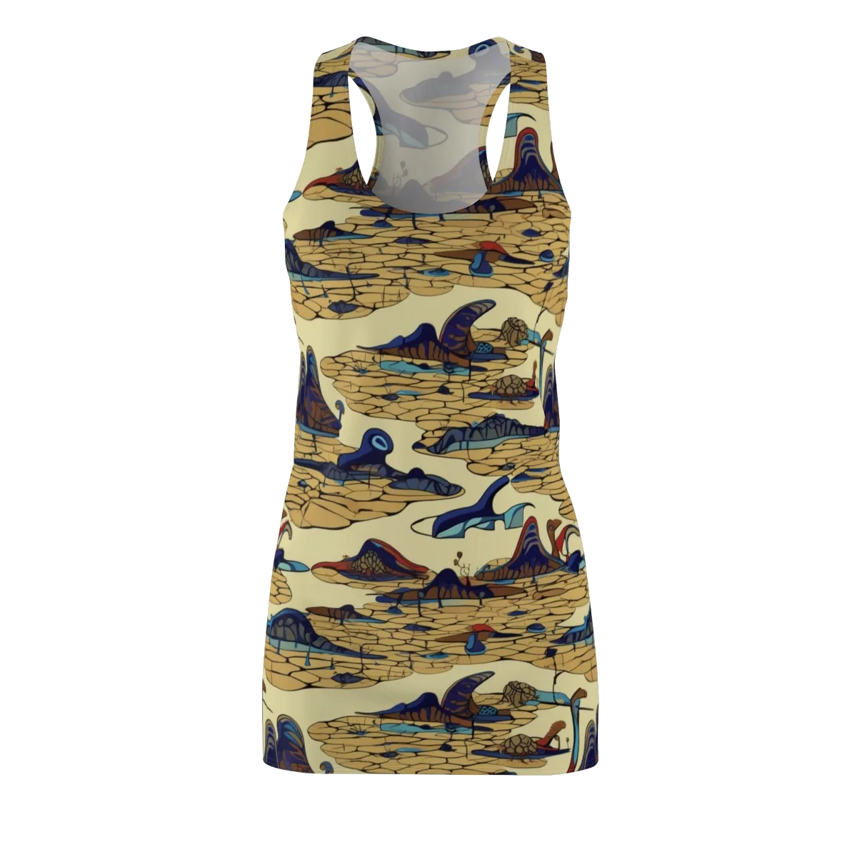 Fossil Lagoon on Racerback Dress — Front