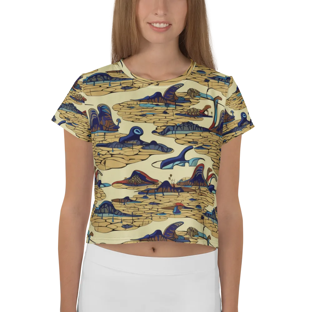 Fossil Lagoon on Crop Tee — Front