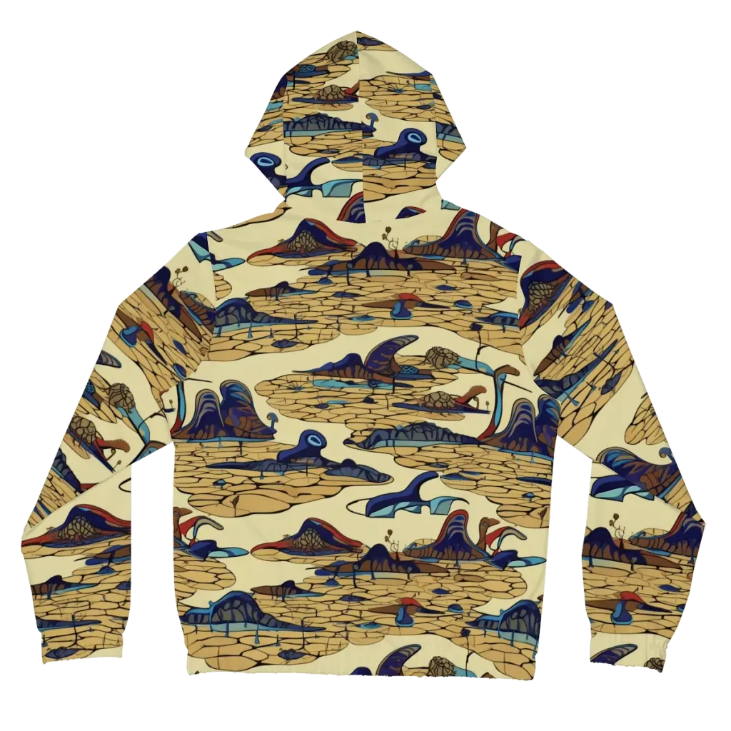 Fossil Lagoon on Women's Full-Zip Hoodie — Back