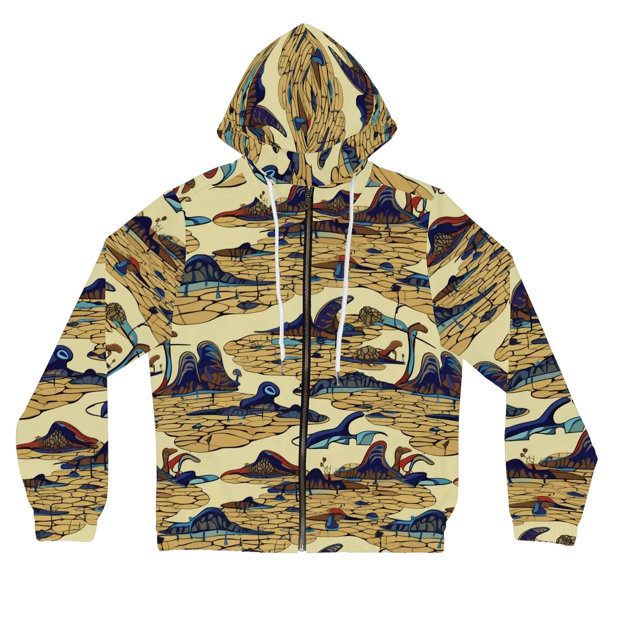 Fossil Lagoon on Women's Full-Zip Hoodie — Front