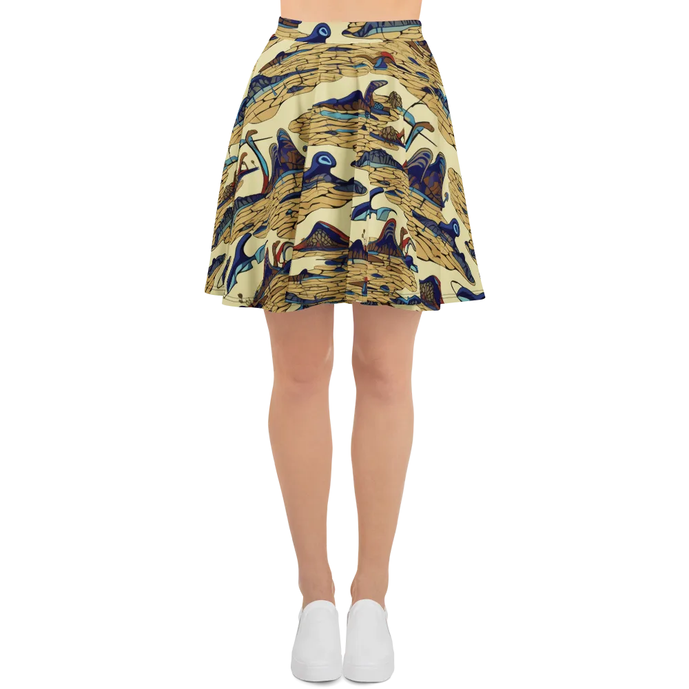 Fossil Lagoon on Skater Skirt — Front