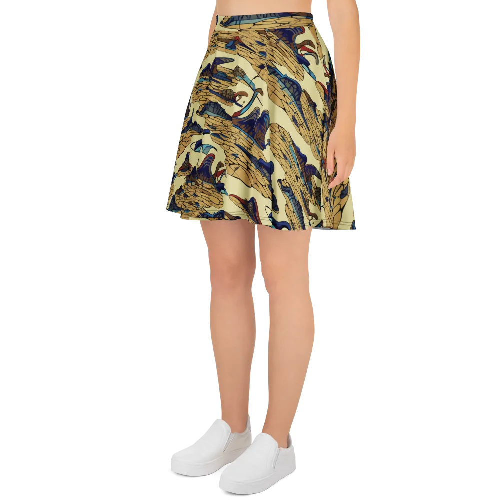 Fossil Lagoon on Skater Skirt — Left