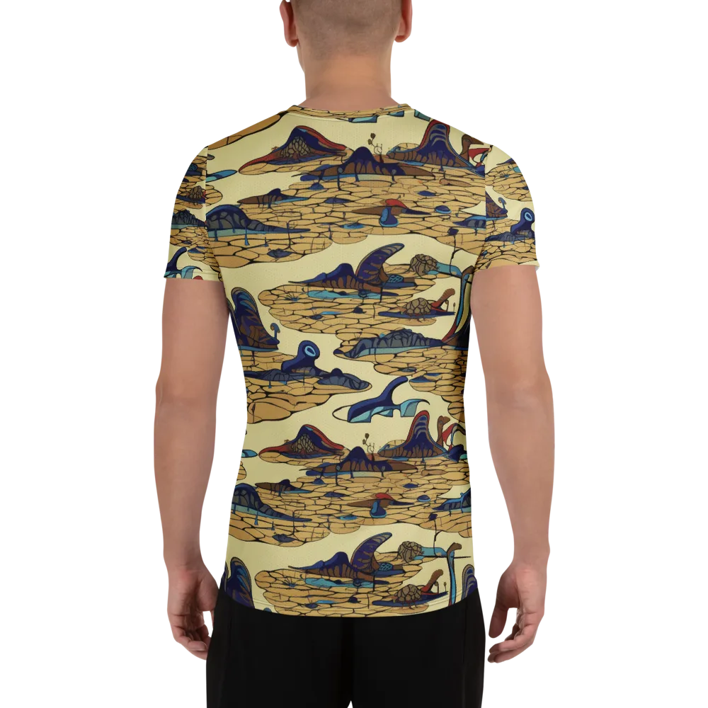 Fossil Lagoon on Men's Athletic T-Shirt — Back