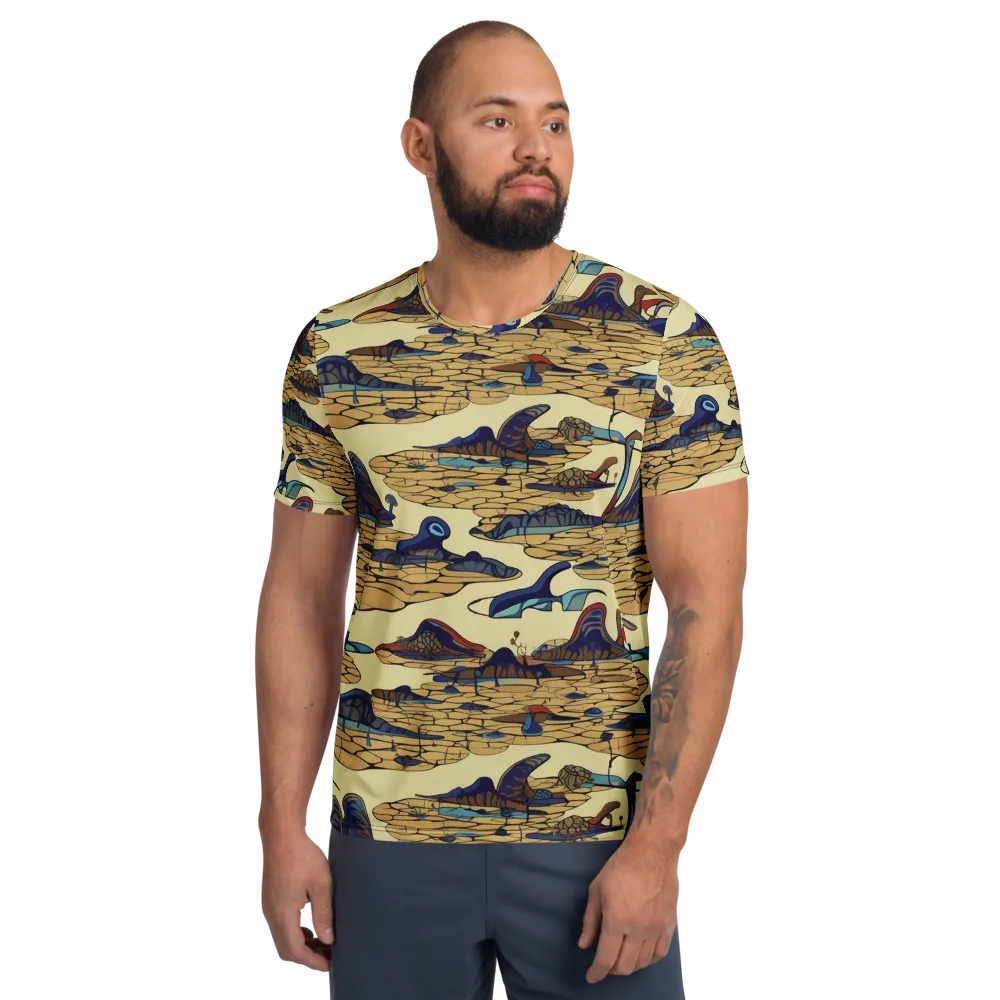 Fossil Lagoon on Men's Athletic T-Shirt — Front