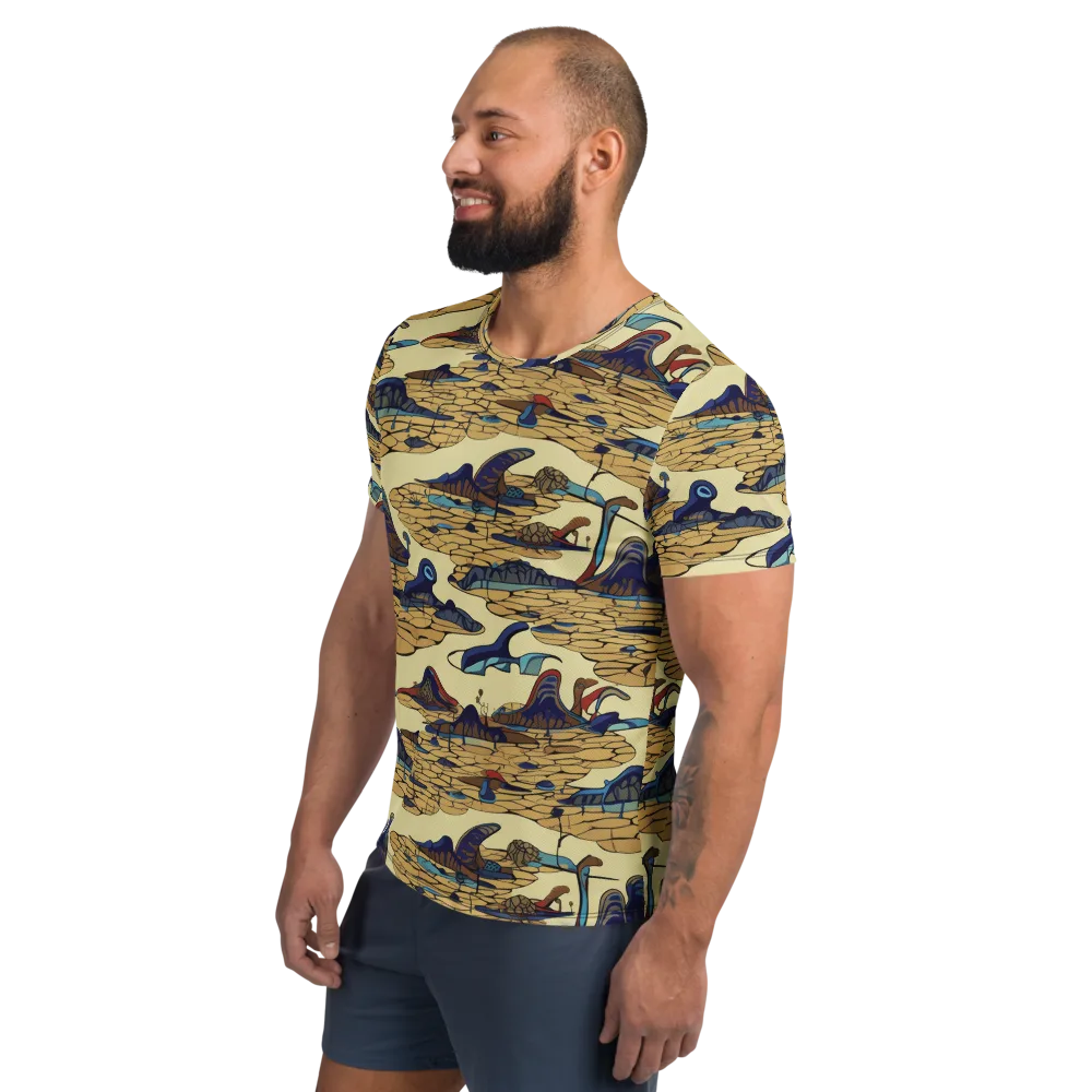 Fossil Lagoon on Men's Athletic T-Shirt — Left