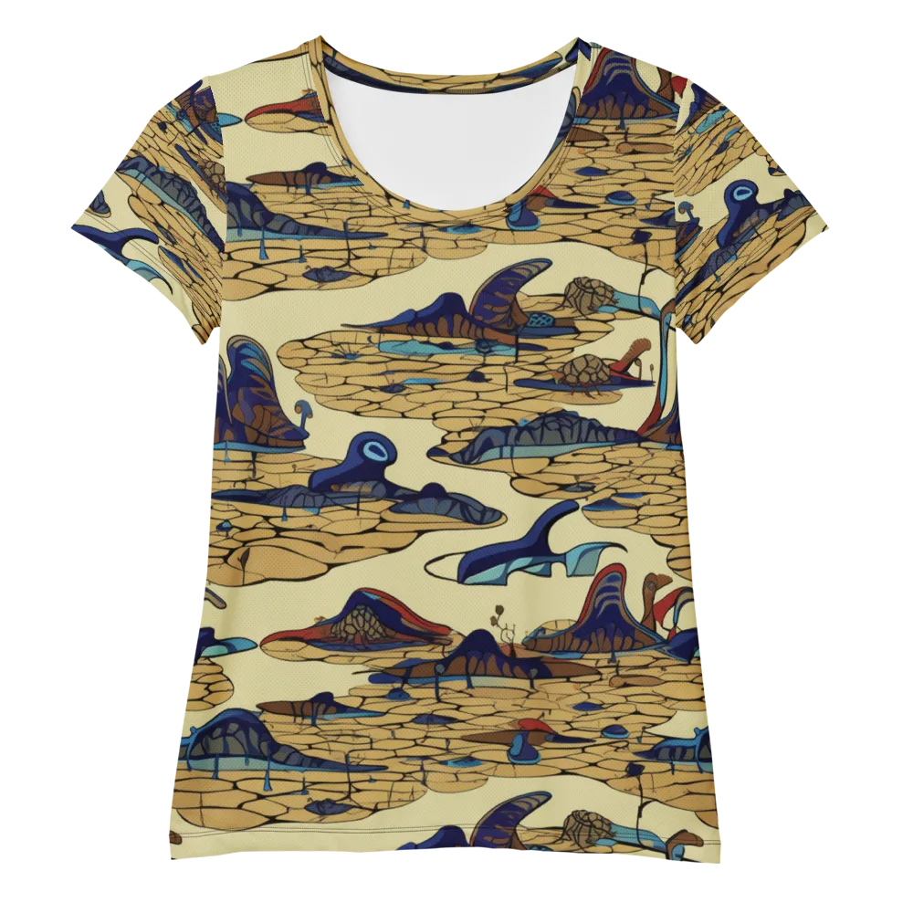 Fossil Lagoon on Women's Athletic T-Shirt — Front