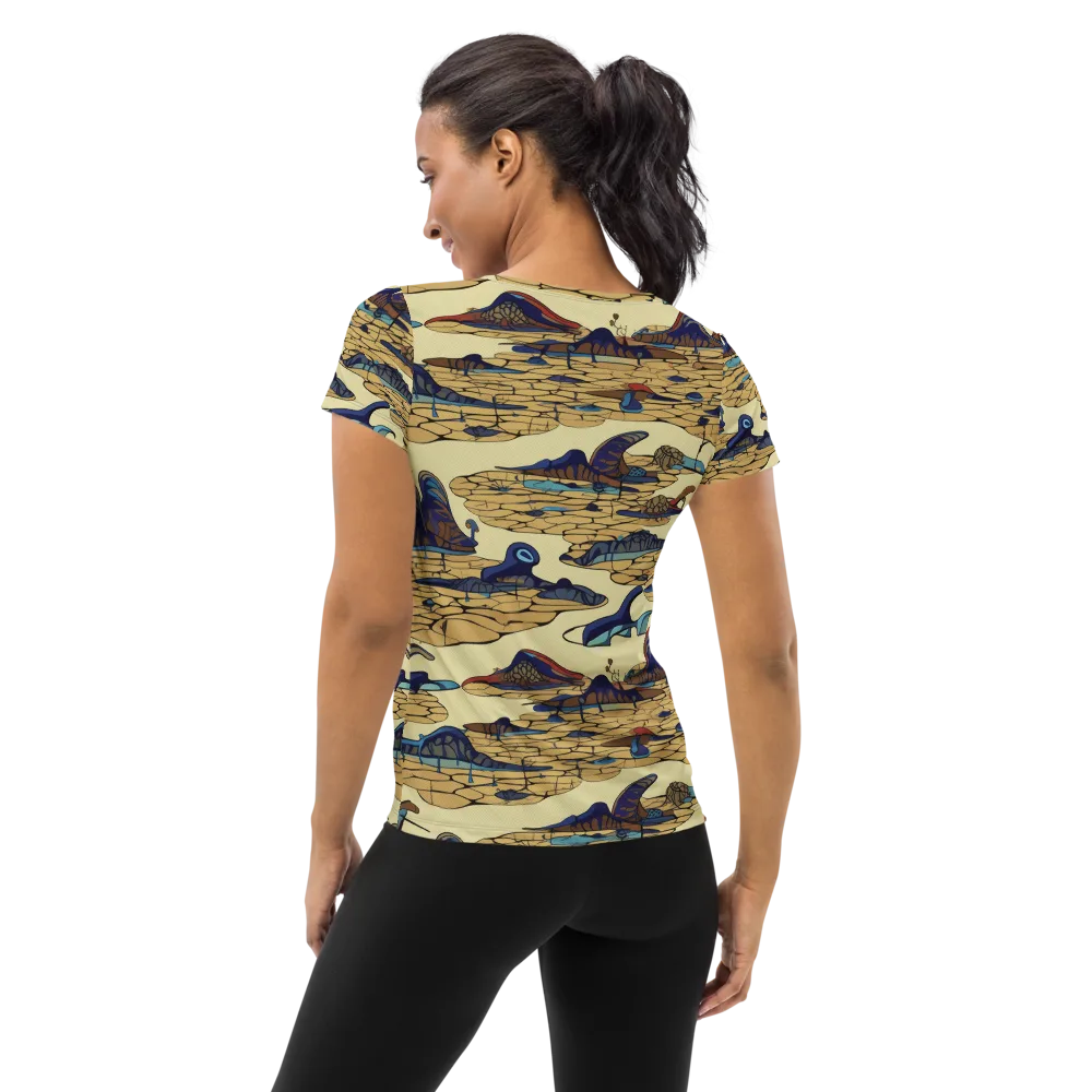 Fossil Lagoon on Women's Athletic T-Shirt — Back