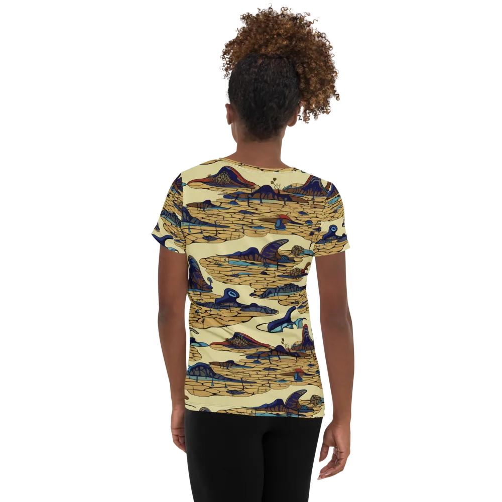 Fossil Lagoon on Women's Athletic T-Shirt — Back