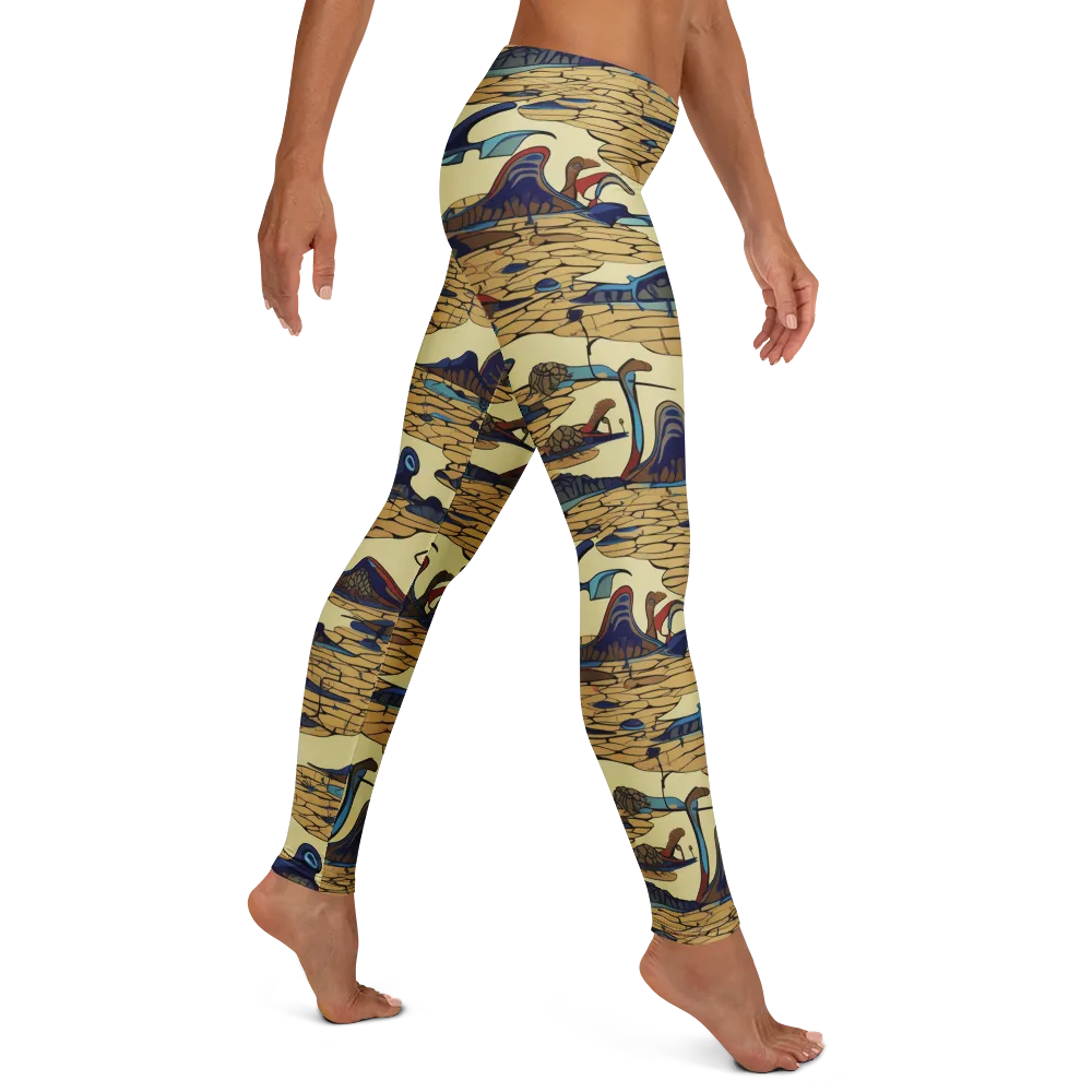Fossil Lagoon on Leggings — Right