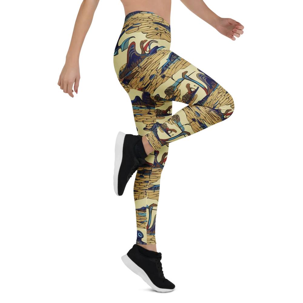 Fossil Lagoon on Leggings — Right