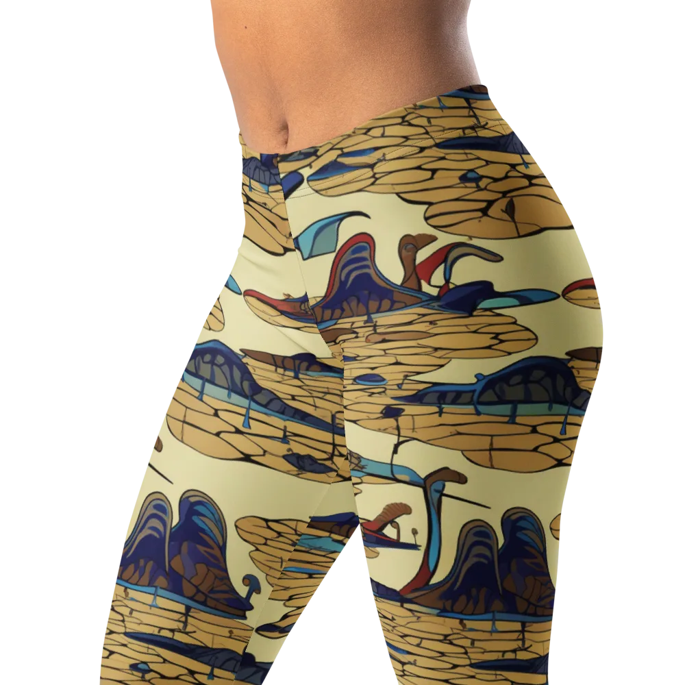 Fossil Lagoon on Leggings — Left Front