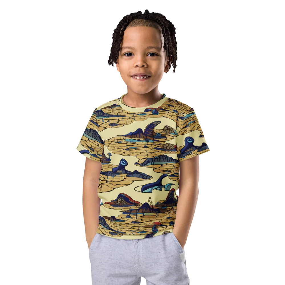Fossil Lagoon on Kids Crew Neck T-Shirt — Front