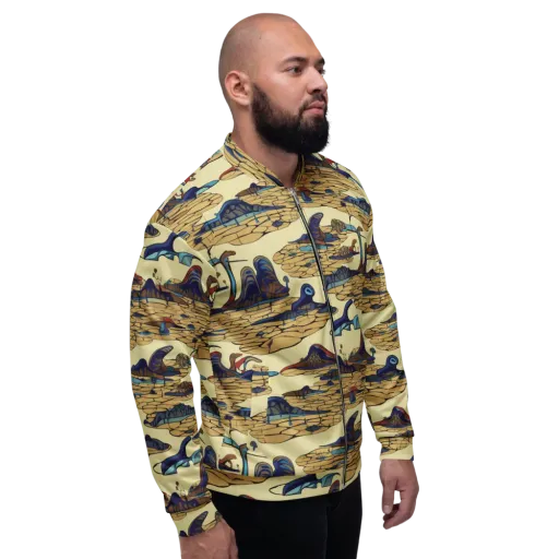 Fossil Lagoon on a Bomber Jacket
