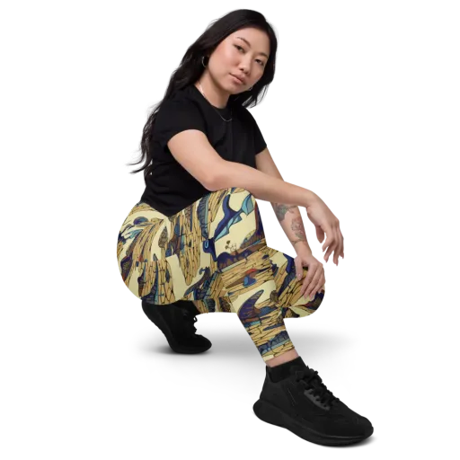 Fossil Lagoon on a Leggings with Pockets