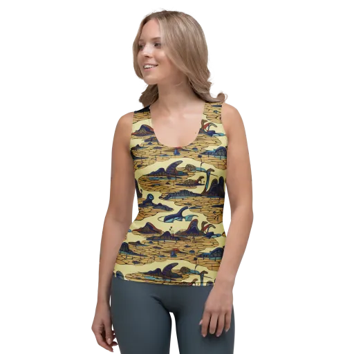 Fossil Lagoon on a Women's Tank Top