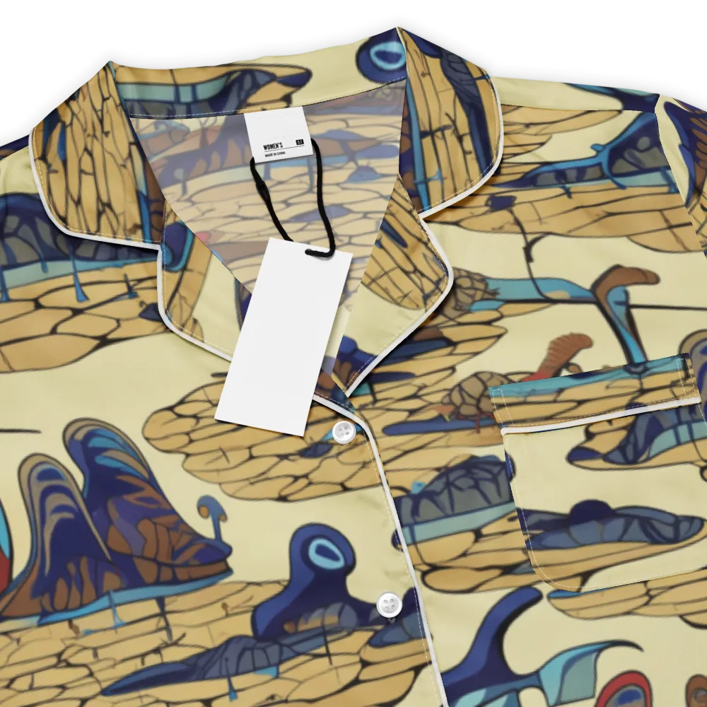 Fossil Lagoon on Women's Short Sleeve Pajama Top — Product details