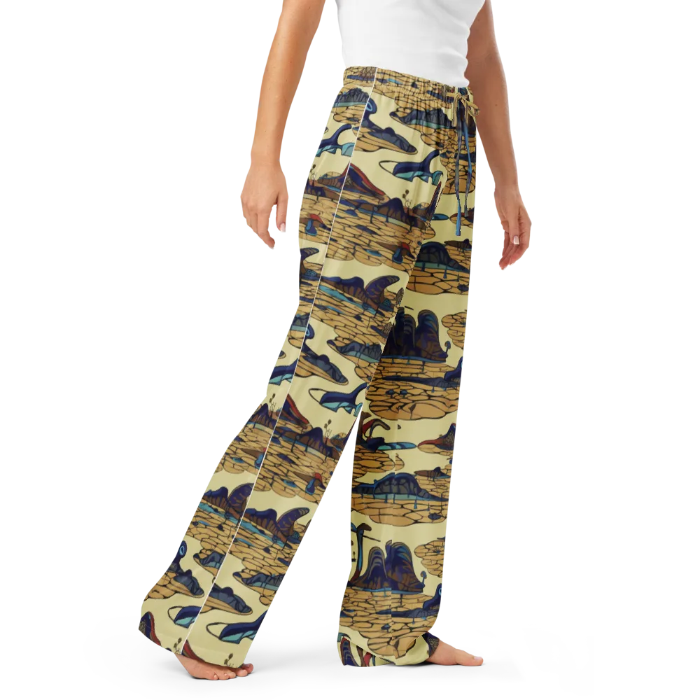 Fossil Lagoon on Women's Pajama Pants — Right Front
