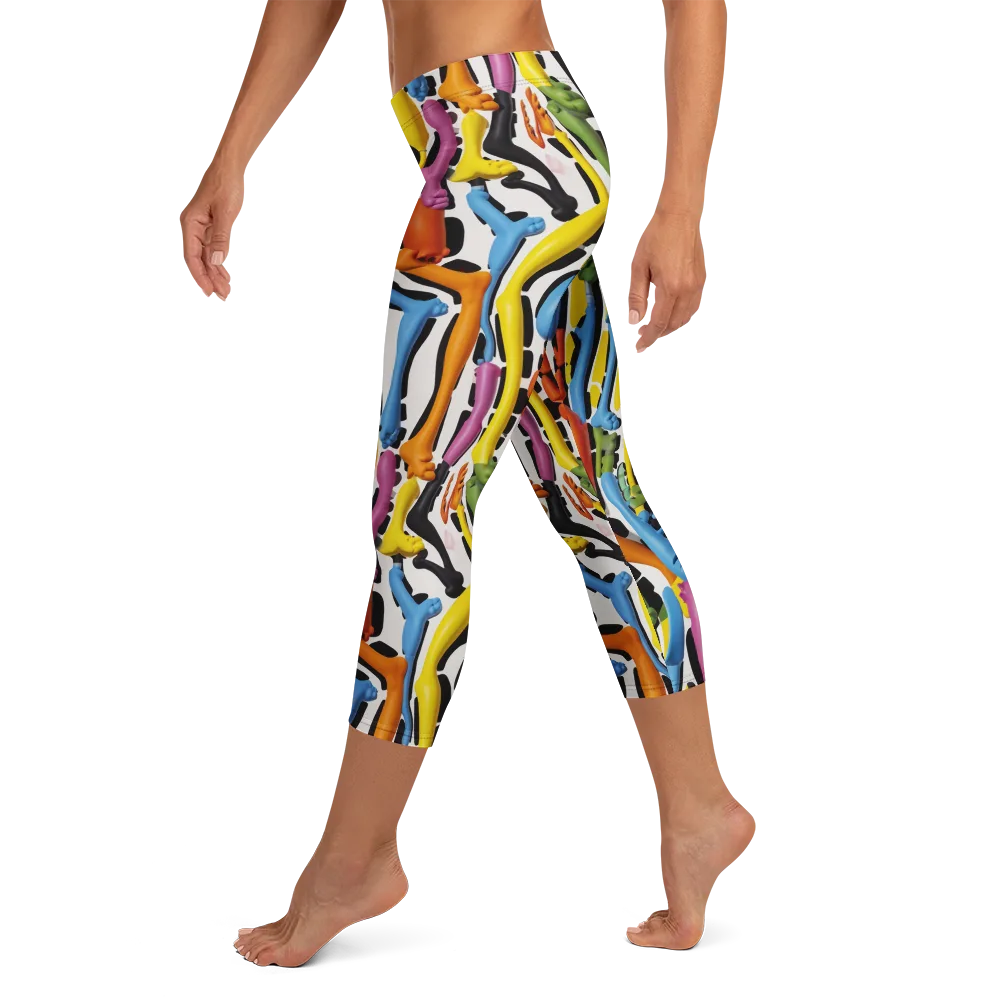 Chromatic Limbo on Capri Leggings — Left