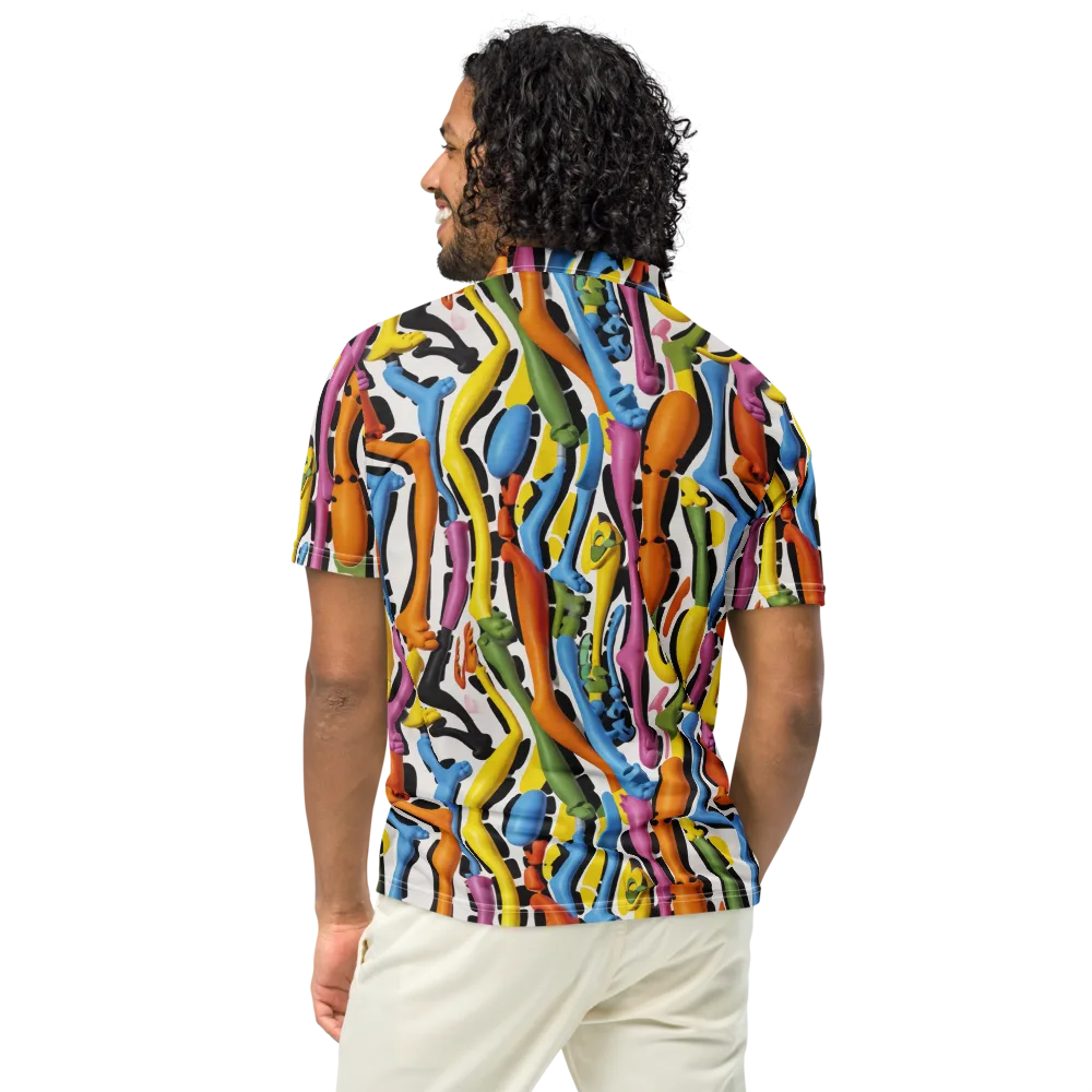 Chromatic Limbo on Men's Slim Fit Polo Shirt — Back