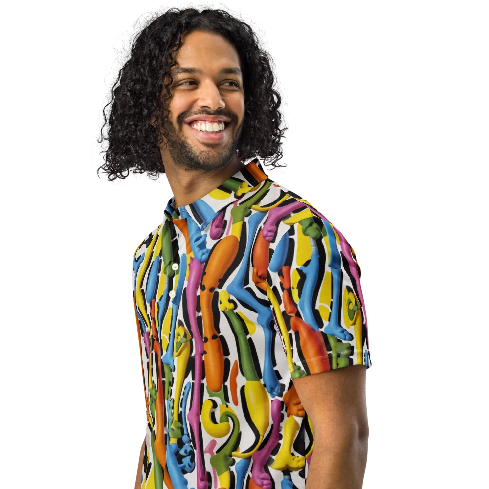 Chromatic Limbo on Men's Slim Fit Polo Shirt — Left Front