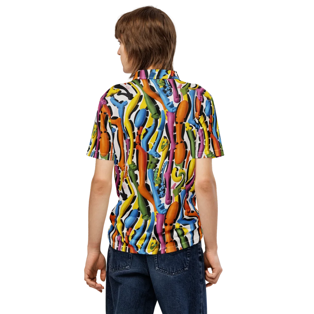 Chromatic Limbo on Men's Slim Fit Polo Shirt — Back