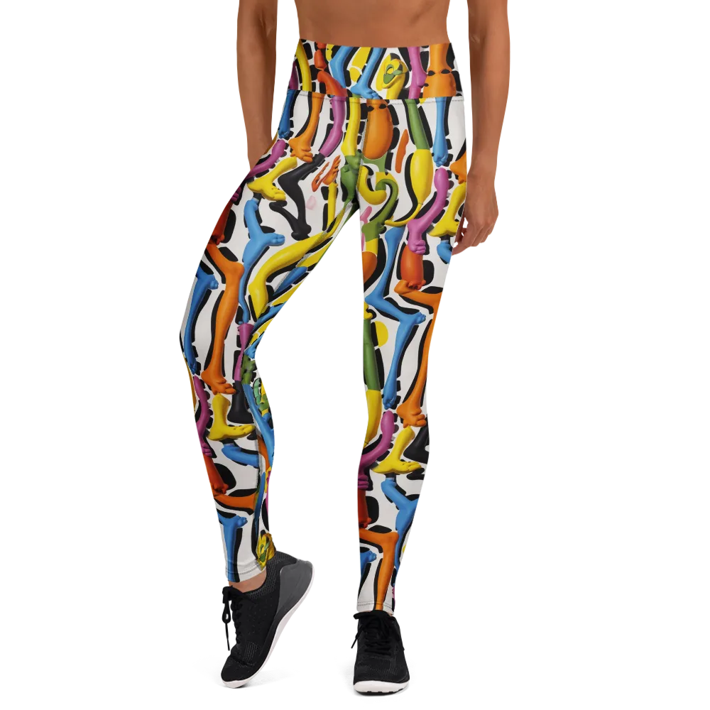 Chromatic Limbo on Yoga Leggings — Front
