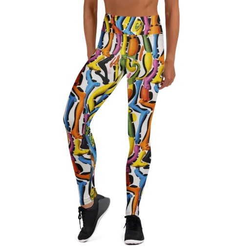 Chromatic Limbo on a Yoga Leggings