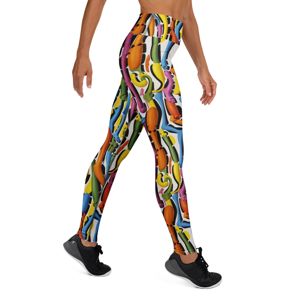 Chromatic Limbo on Yoga Leggings — Right