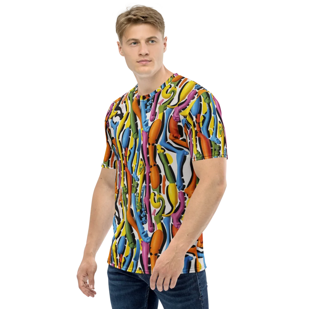 Chromatic Limbo on Men's Crew Neck T-Shirt — Left