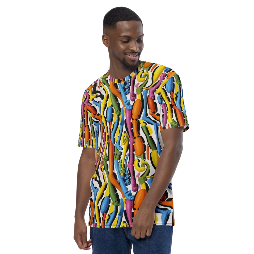 Chromatic Limbo on Men's Crew Neck T-Shirt — Left