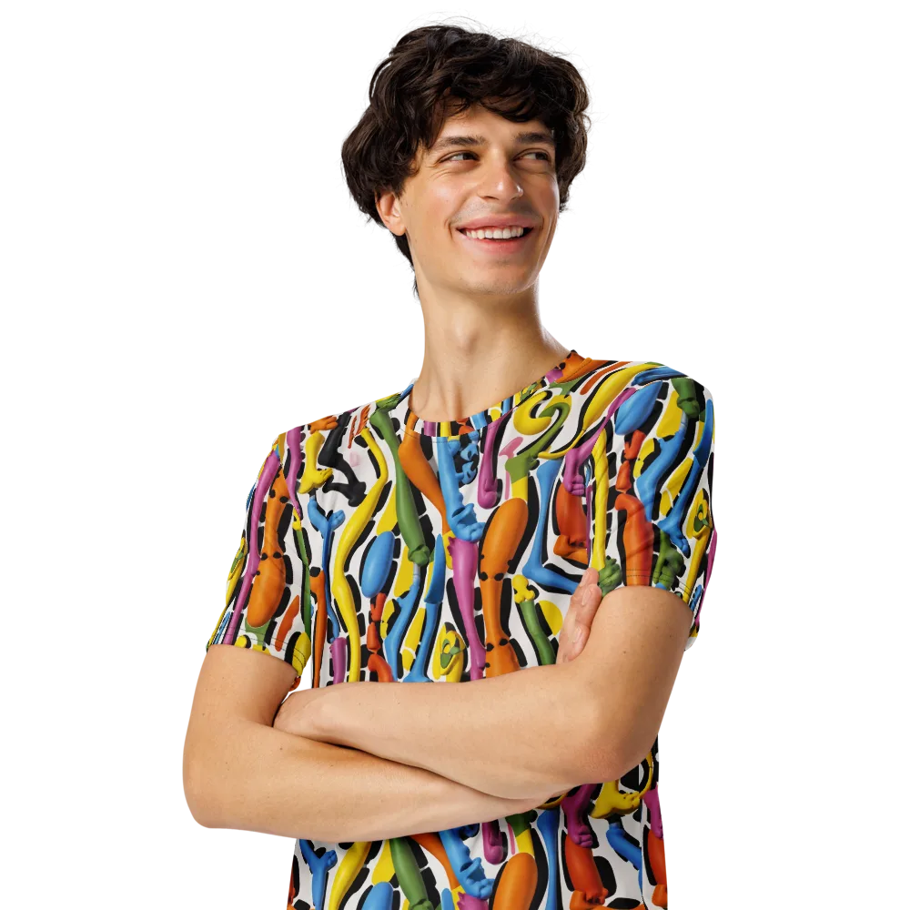 Chromatic Limbo on Men's Crew Neck T-Shirt — Left Front