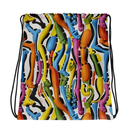 Chromatic Limbo on a Drawstring Bag