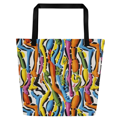 Chromatic Limbo on a Large Tote Bag W/ Pocket