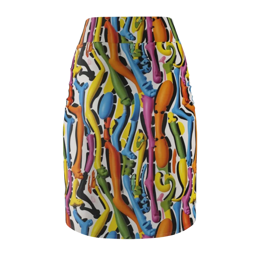 Chromatic Limbo on Pencil Skirt — Back