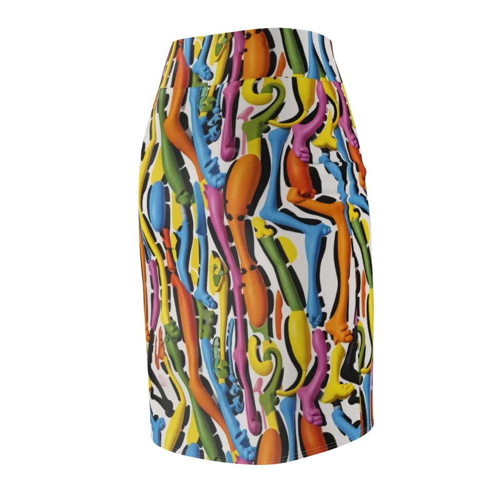 Chromatic Limbo on Pencil Skirt — Back Side
