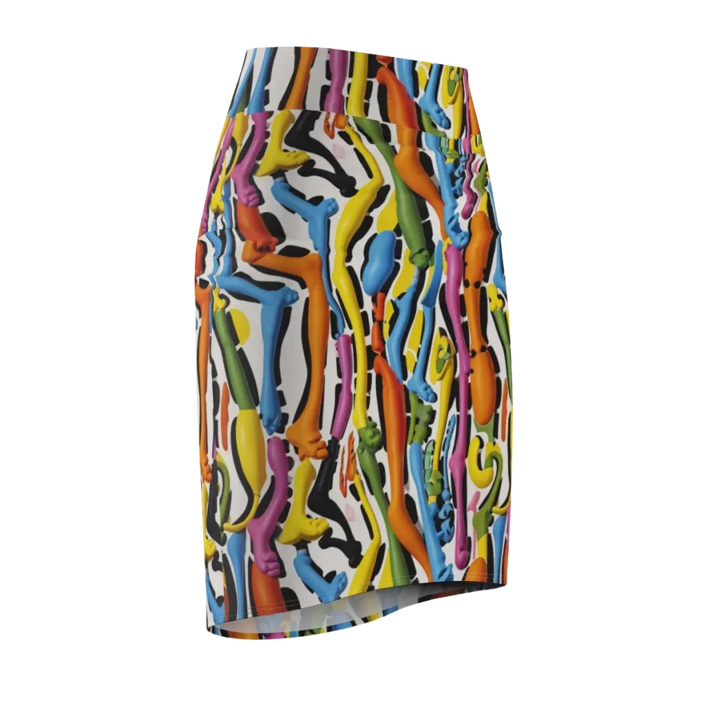 Chromatic Limbo on Pencil Skirt — Front Side