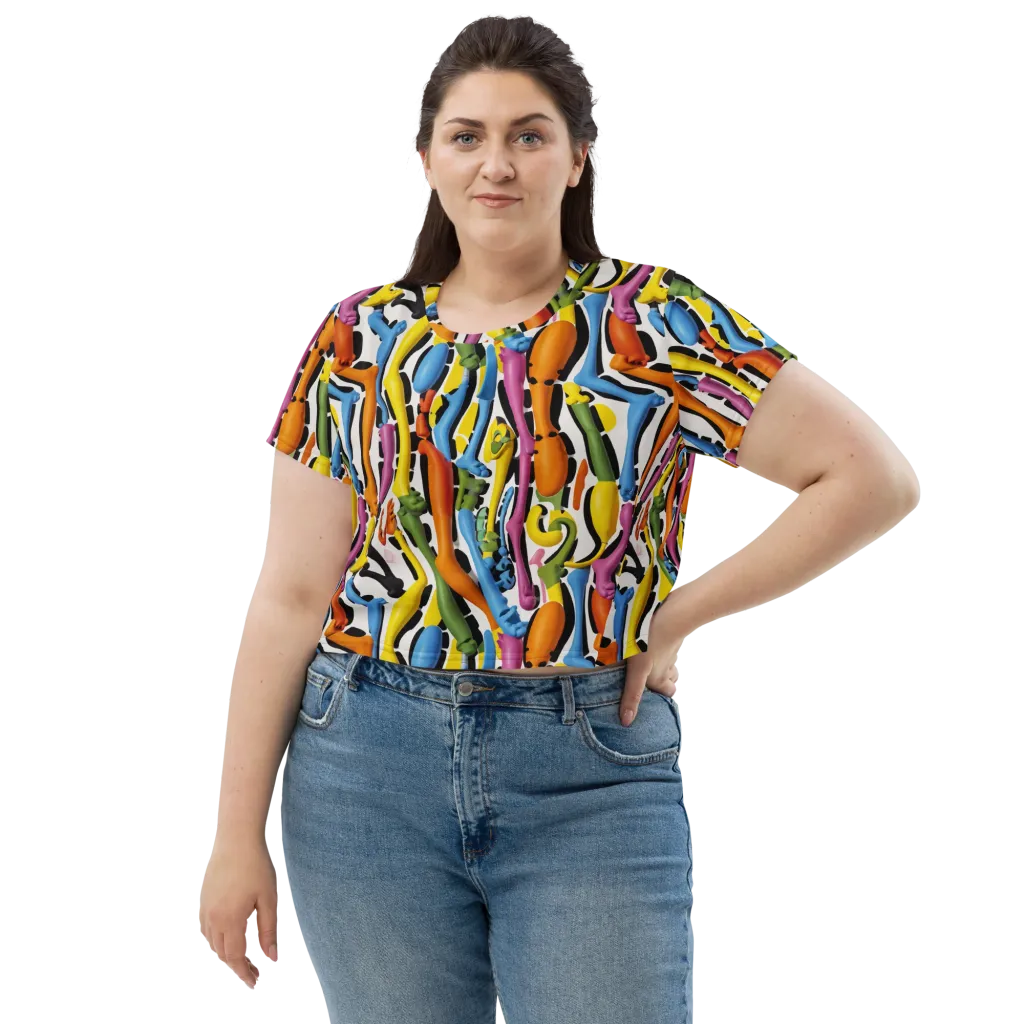 Chromatic Limbo on Crop Tee — Front
