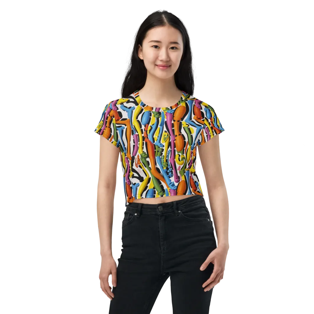 Chromatic Limbo on Crop Tee — Front