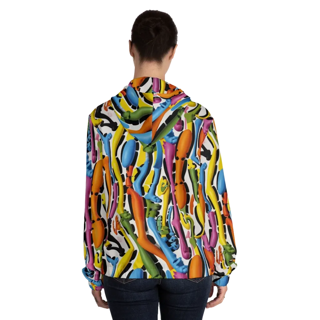 Chromatic Limbo on Women's Full-Zip Hoodie — Back On Person
