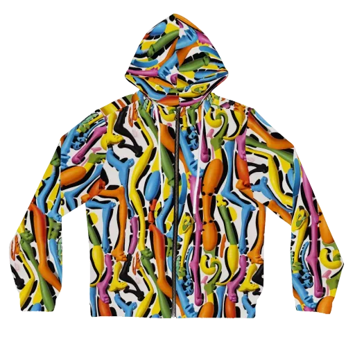 Chromatic Limbo on a Women's Full-Zip Hoodie