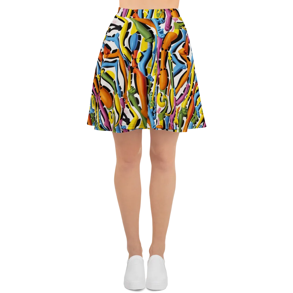 Chromatic Limbo on Skater Skirt — Front