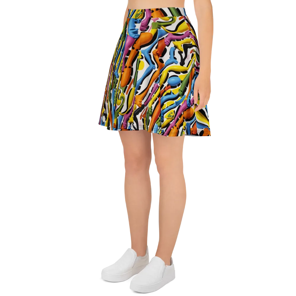 Chromatic Limbo on Skater Skirt — Left