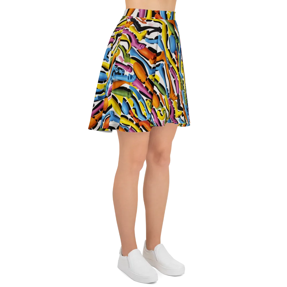 Chromatic Limbo on Skater Skirt — Right
