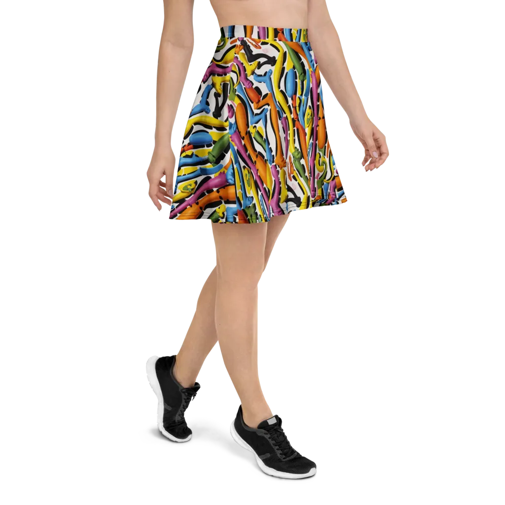 Chromatic Limbo on Skater Skirt — Right