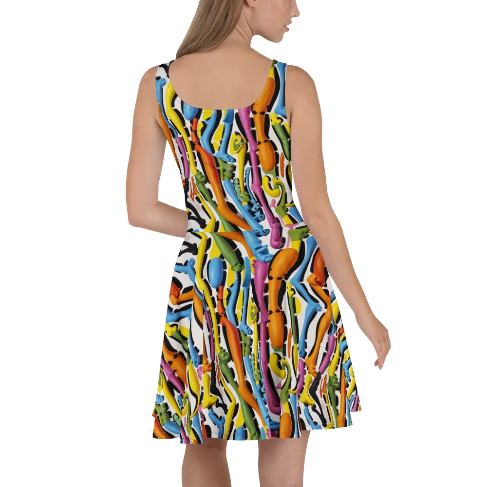 Chromatic Limbo on Skater Dress — Back