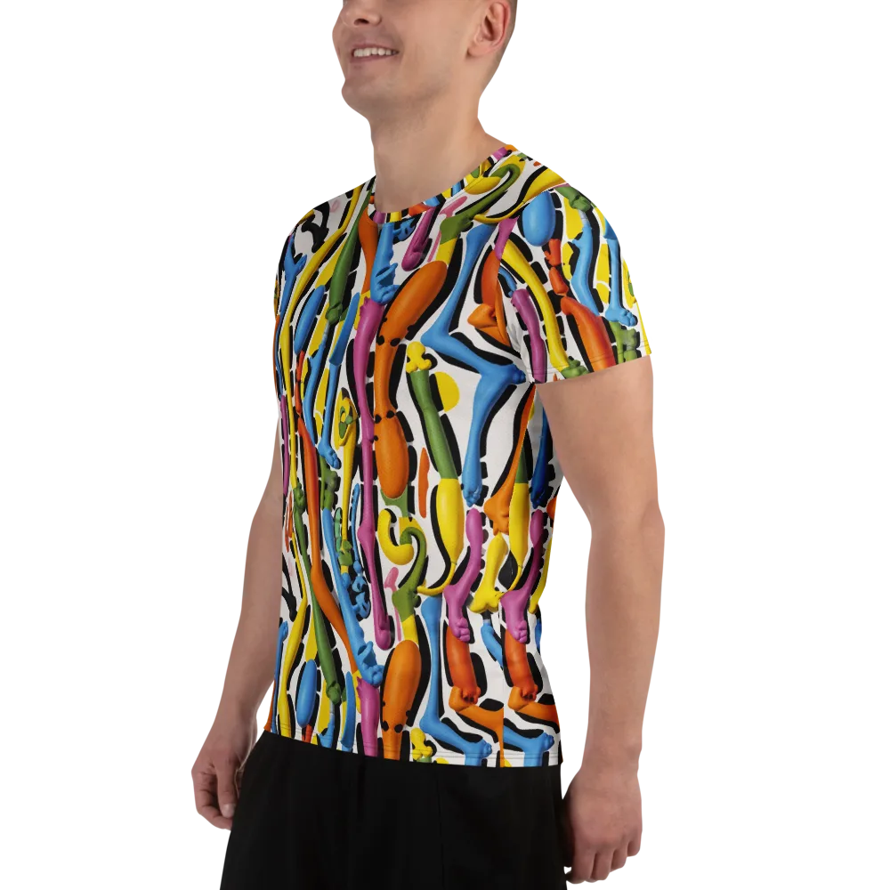Chromatic Limbo on Men's Athletic T-Shirt — Left