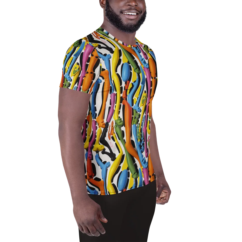 Chromatic Limbo on Men's Athletic T-Shirt — Right