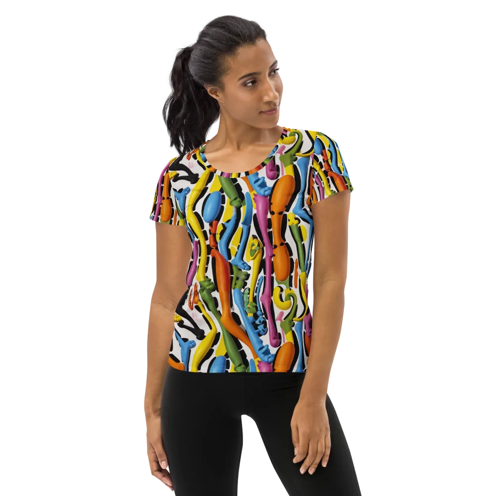 Chromatic Limbo on Women's Athletic T-Shirt — Front