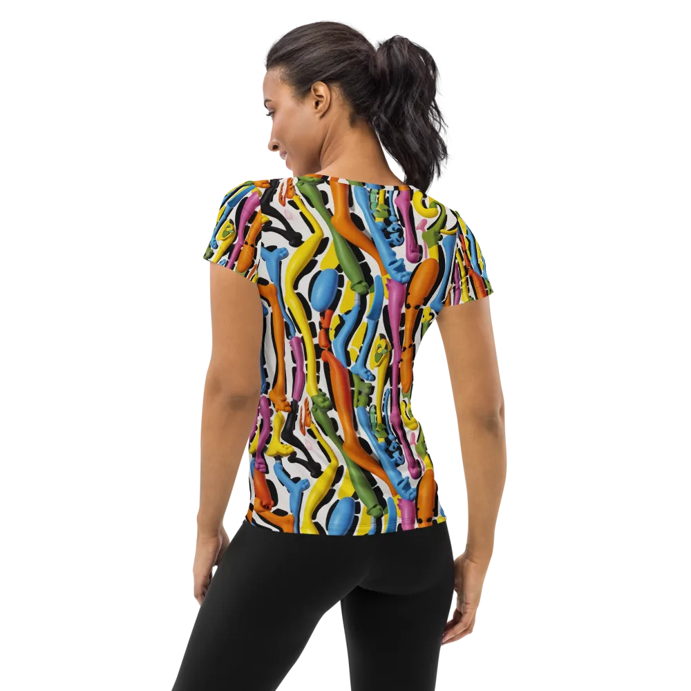 Chromatic Limbo on Women's Athletic T-Shirt — Back