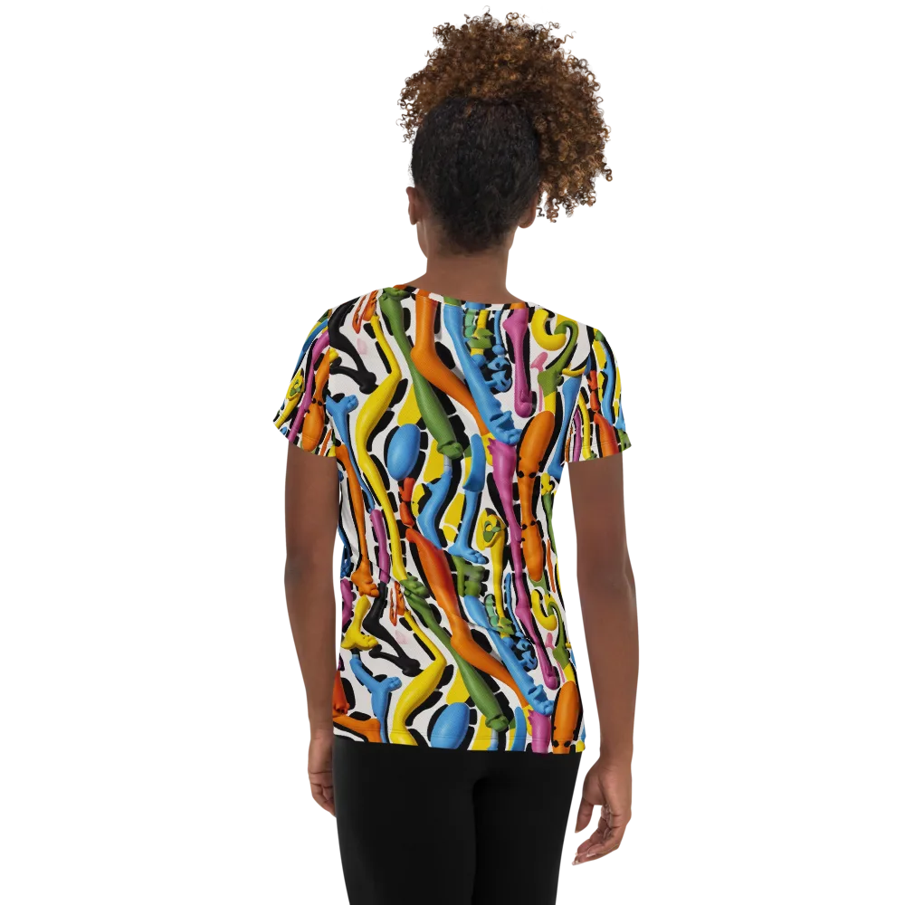 Chromatic Limbo on Women's Athletic T-Shirt — Back